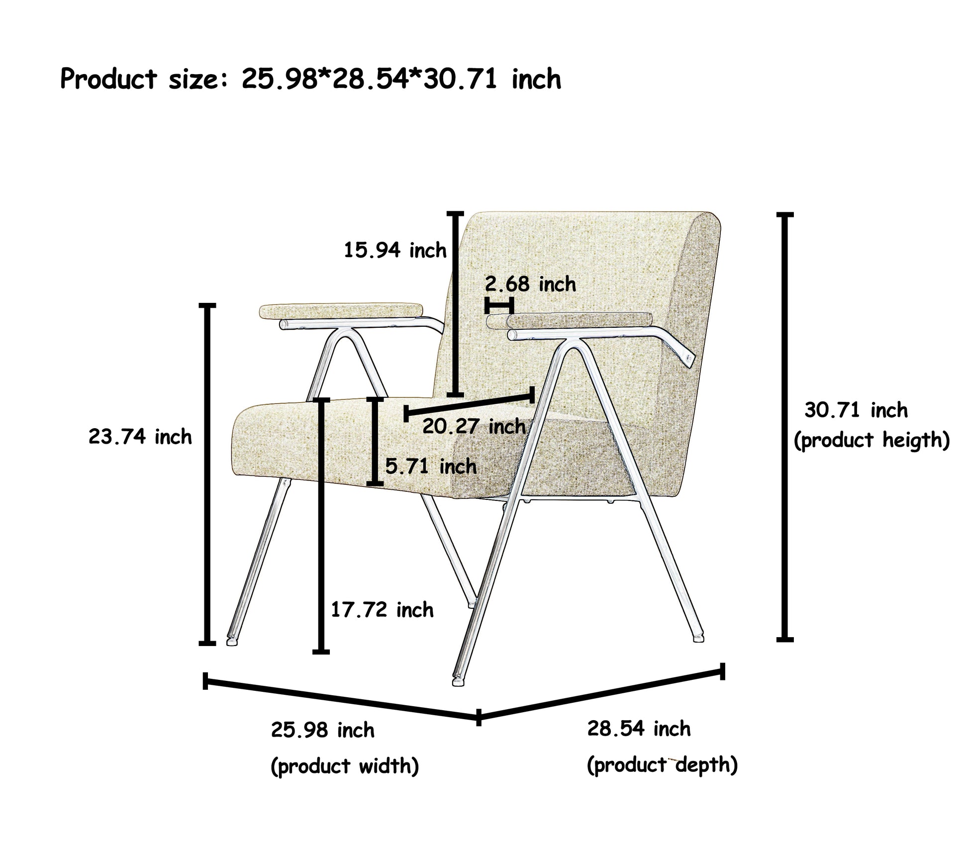 Fx P91 Gr Sofa Chair Temu Suitable Green Linen 1 Seat