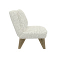 Emerse White Armless Accent Chair White Foam Solid Wood