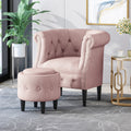 Chair Ottoman Blush Fabric