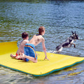 Floating Water Pad Mat, 3 Layer Tear Resistant Xpe Foam Water Floating Mat, Lily Pad For Water Recreation Pool, Lake, Beach, Ocean Yellow Hdpe