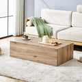Modern Three Piece Coffee Table.Elevate Your Living Space With This Modern Mdf Coffee Table That Showcases Smooth, Light Wood Color Texture Patterns. Stylish Design. Wood Mdf