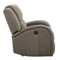 Modern Living Room Furniture 1Pc Power Reclining Chair Brown Chenille Upholstery Plush Seating Solid Wood Frame Brown Primary Living Space Modern Plywood,Solid Wood
