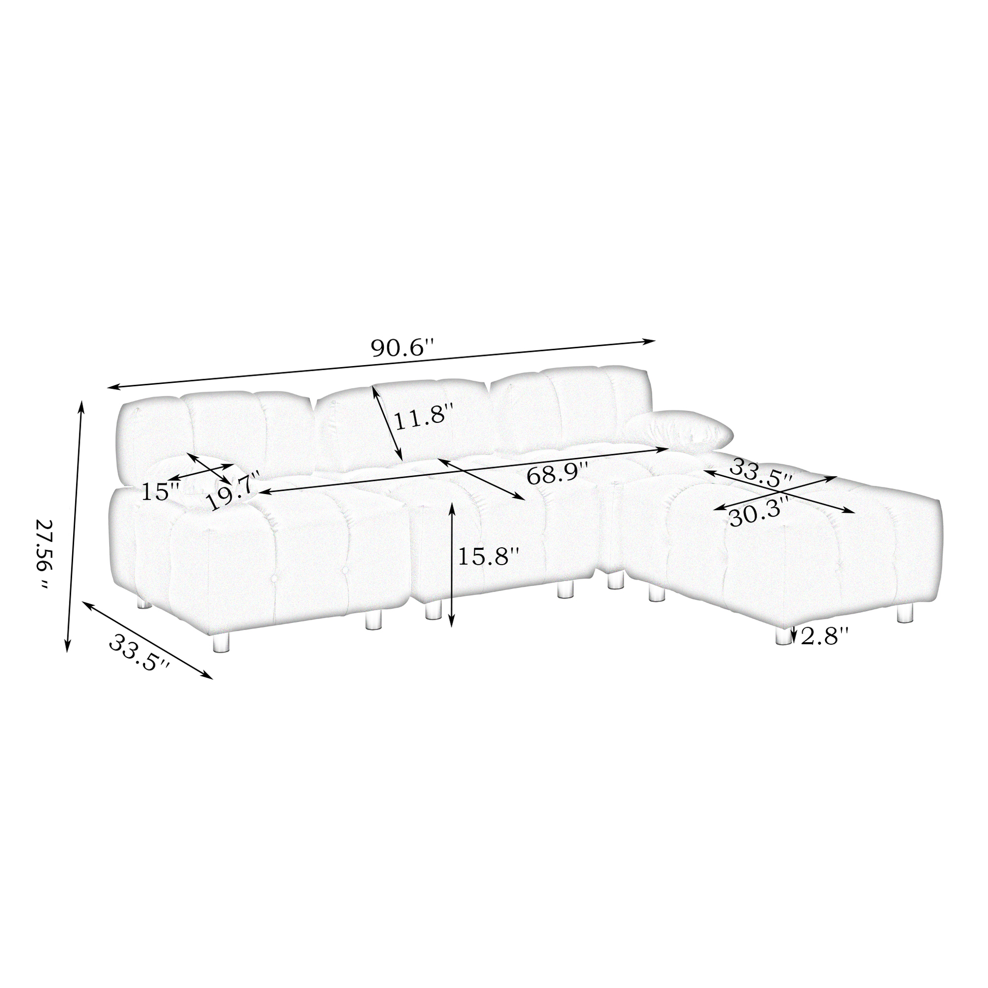 A 90.60 Inch Technology Cloth Orange Sofa, Waterproof, Stain And Cat Scratch Resistant, Can Comfortably Sit In The Apartment Bedroom Without Taking Up Space. Orange Polyester Blend 4 Seat