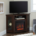 Classic Glass Door Fireplace Tv Stand For Tvs Up To 55