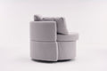 029 Teddy Fabric Swivel And Storage Chair With Back Cushion For Living Room,Light Gray Light Gray Primary Living Space Modern Foam Teddy