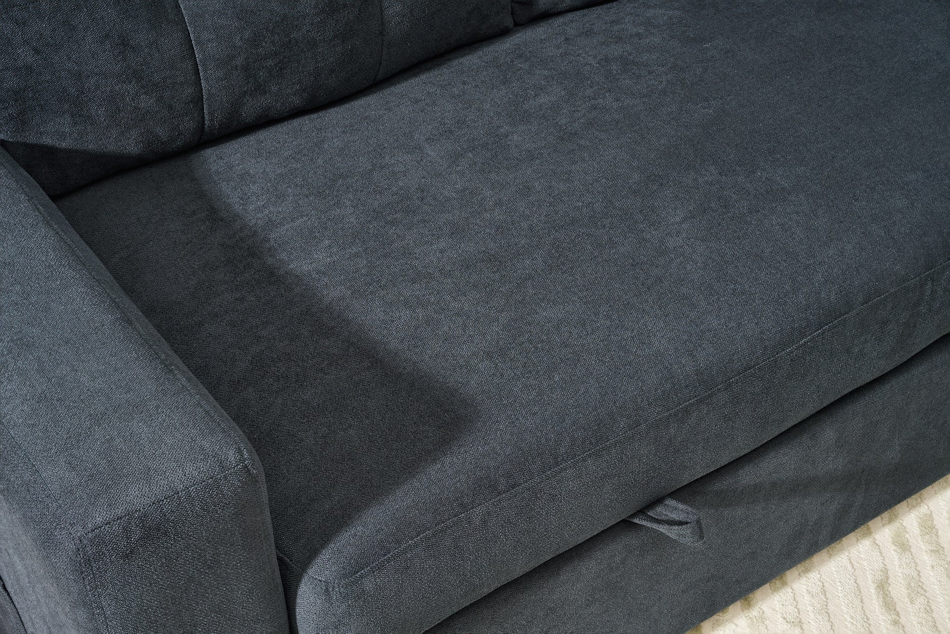 Sectional Sofa Bed L Shaped Sofa Couch Bed With Usb Port, Reversible Sofa Couch Sleeper With Pull Out Bed, Chaise With Storage, Pull Out Couch For Living Room Black Wood Fabric 3 Seat