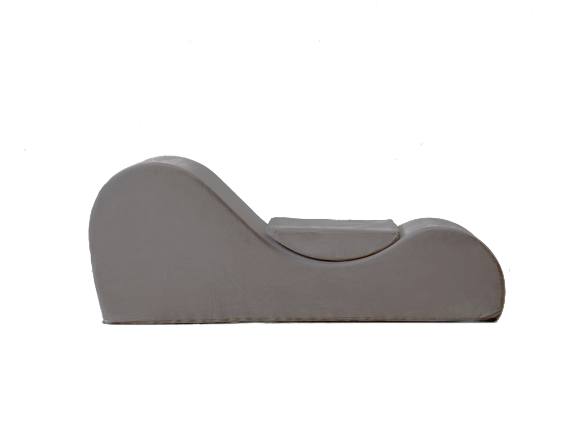 Solace Chaise Lounge Chair Relaxation, Ergonomic Design With Soft Yet Firm High Density Foam Core, Removable Machine Washable Cover, Grey Grey Polyurethane