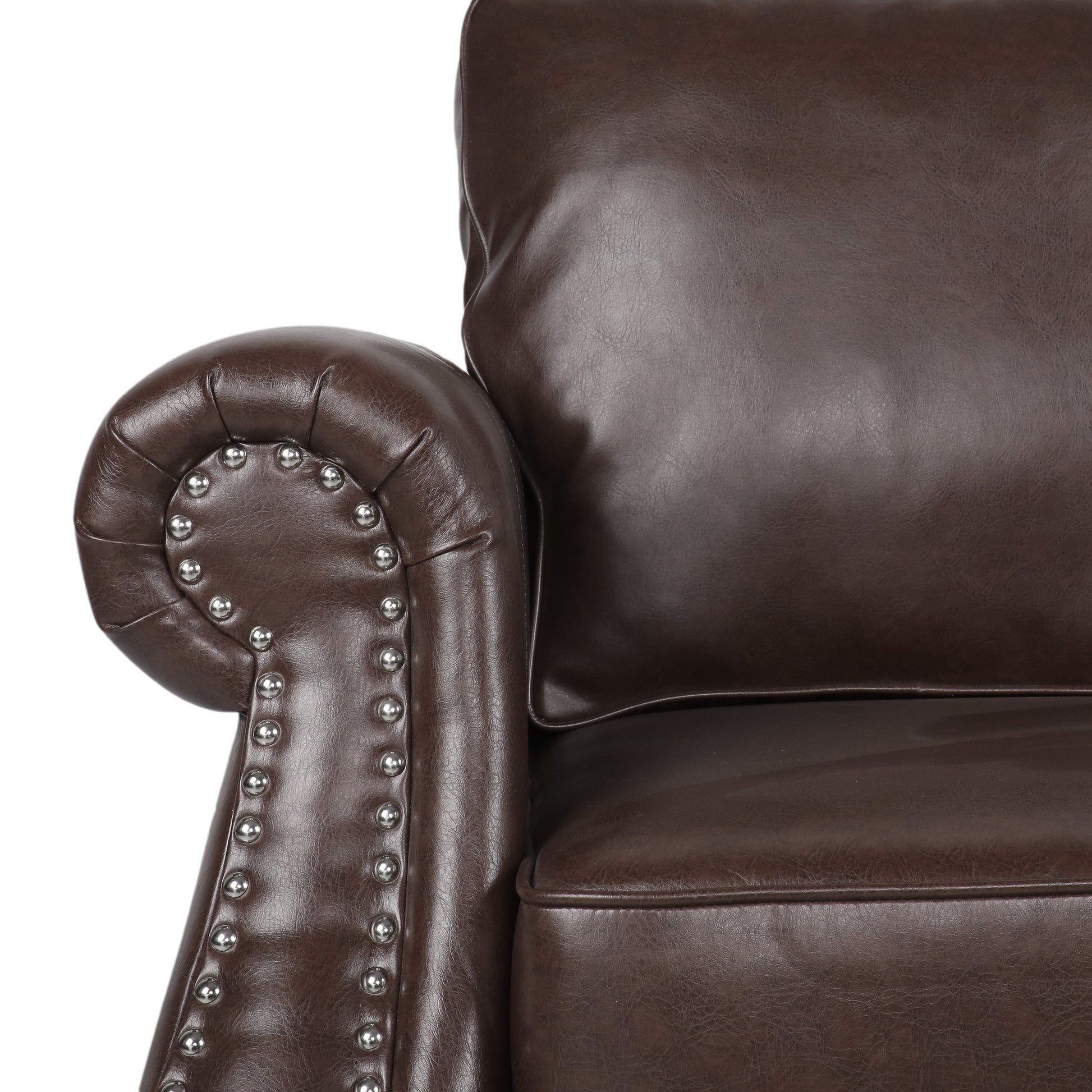 Seat Dark Brown Solid Wood Mdf