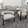 Coolmore Modern Accent Chair Teddy Upholstered Armchair With Open Back 3 Legs Barrel Dining Chair Comfy Side Chair For Living Room Bedroom Dining Room Set Of 2 Beige Beige Primary Living Space Foam