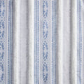 Poly Printed Curtain Panel With Tufted Stripe And Lining White Navy 50X95