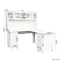 Home Office Computer Desk White Particle Board Mdf