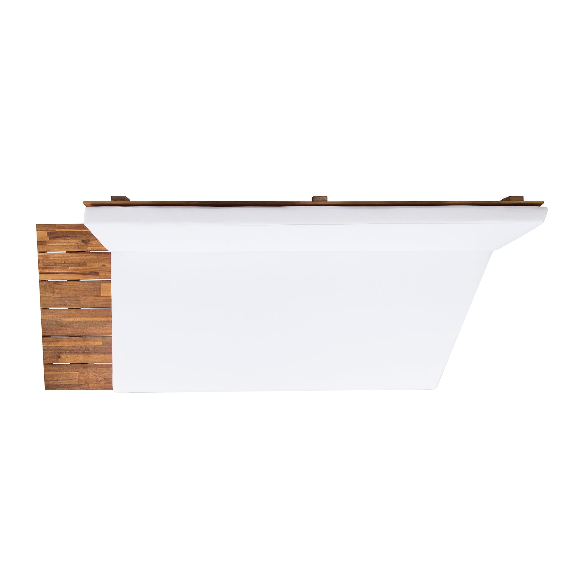 Hillcrest 2 Seater Sofa Right Side, White White Acacia Wood