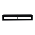 Floating Tv Stand Moore, Living Room, Black Black 60 69 Inches Engineered Wood