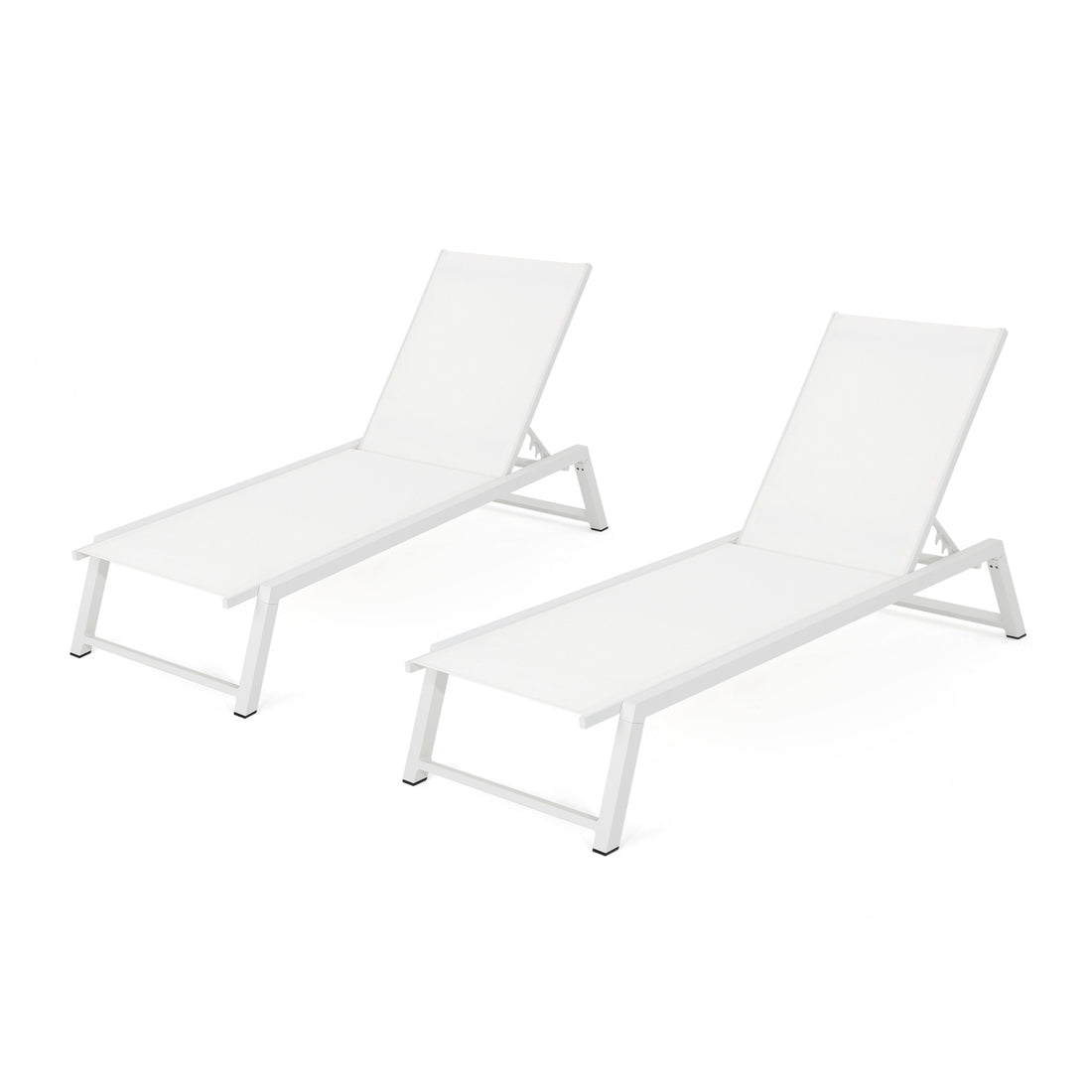 Myers Chaise Lounge Mp2 White Metal Mesh