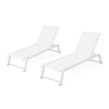 Myers Chaise Lounge Mp2 White Metal Mesh