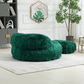 Coolmore Bean Bag Chair, Floor Sofa With Handle,Accent Sofa Chair With Ottoman For Gaming Reading Relaxing Emerald Emerald Foam Plush