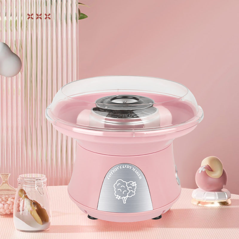 Cotton Candy Machine, Mini Cotton Candy Maker For Kids, Vintage Candy Maker For Christmas Gift, Home, Birthday Family Party Pink Plastic