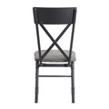 Grey And Sandy Black Side Chair With X Shape Back Set Of 2 Grey Black Primary Living Space Contemporary Fabric Metal