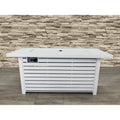 Steel Propane Natural Gas Outdoor Fire Pit Table With Lid White Garden & Outdoor Modern Stone Steel
