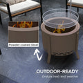 Outsunny 2 In 1 Smokeless Fire Pit, Bbq Grill, 19