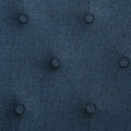Hyatt Storage Ottoman Navy Blue Fabric