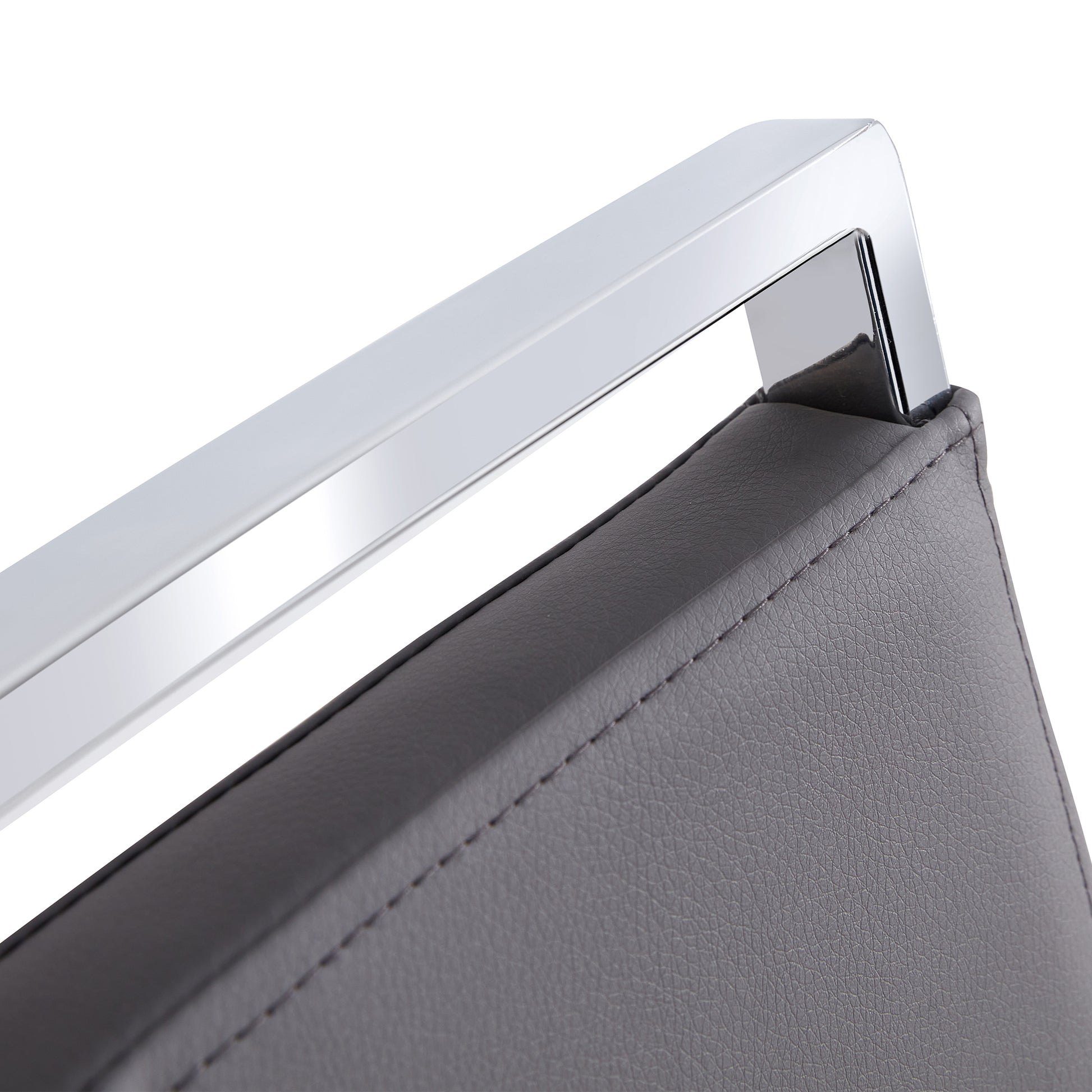 1 Table And 4 Chairs, Brown Tempered Glass Tabletop And Silver Metal Legs, Modern Minimalist Style Rectangular Glass Dining Table, Paired With 4 Modern Silver Metal Leg Chairs. 1123C 1162 Brown Seats 4 Glass