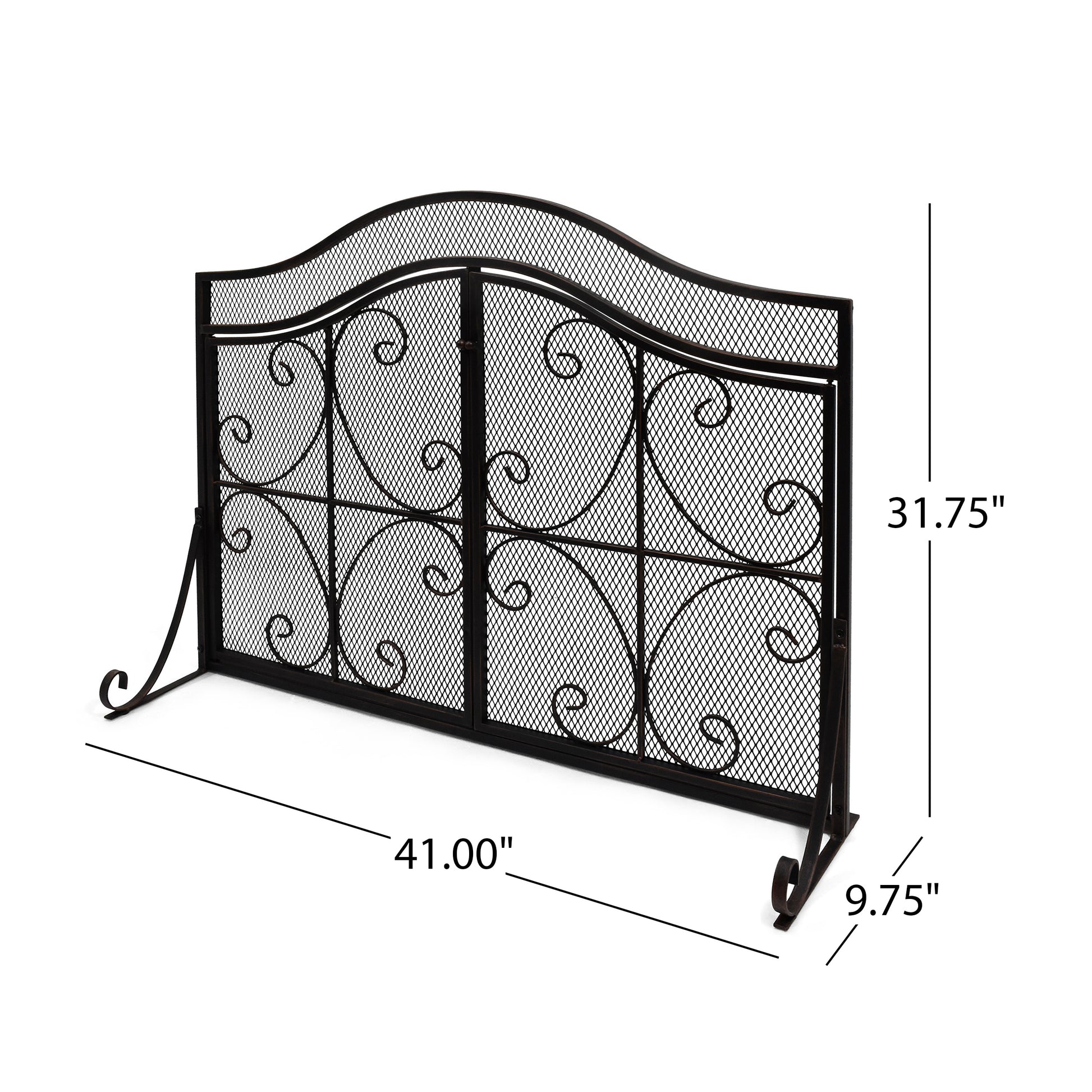 Fire Screen Black Iron