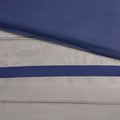 7 Pc Pieced Faux Suede Comforter Set Blue Cal King California King Blue Polyester