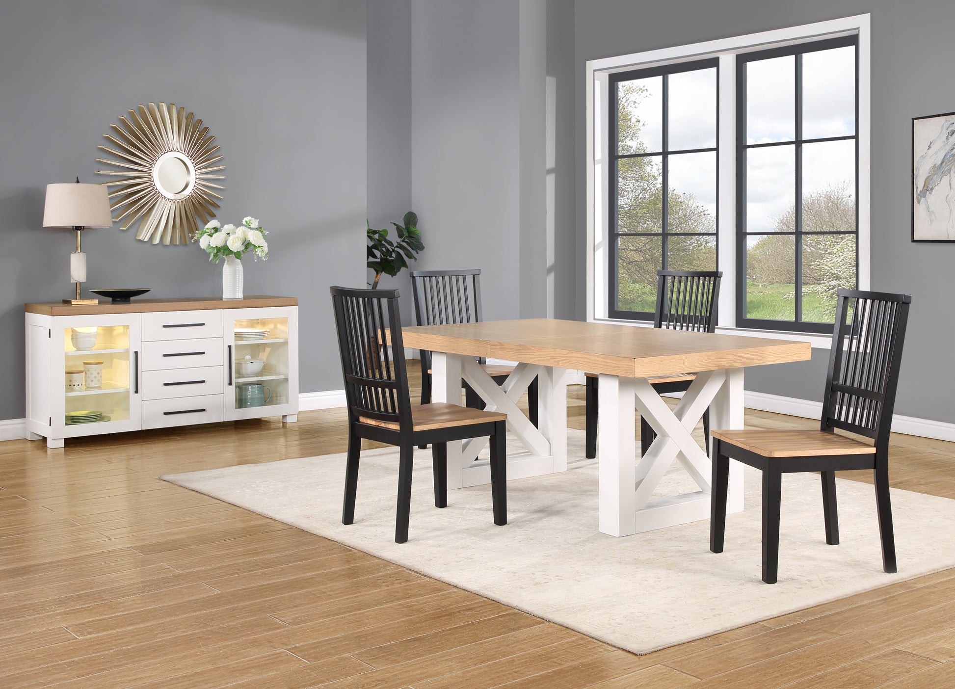 Magnolia Side Chair Set Of 2 Black Black Wood
