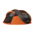 5 8 Person Black Orange Pop Up Camping Boat Tent Black Cream Polyethylene