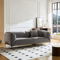 Wks2G Light Gray Sofa Can Be Placed In The Studio, Living Room, Attic Multiple Scenes, Modern Style Simple Fashion, Size 89.37* 35.43* High 28.74 Inches Gray Fabric 3 Seat