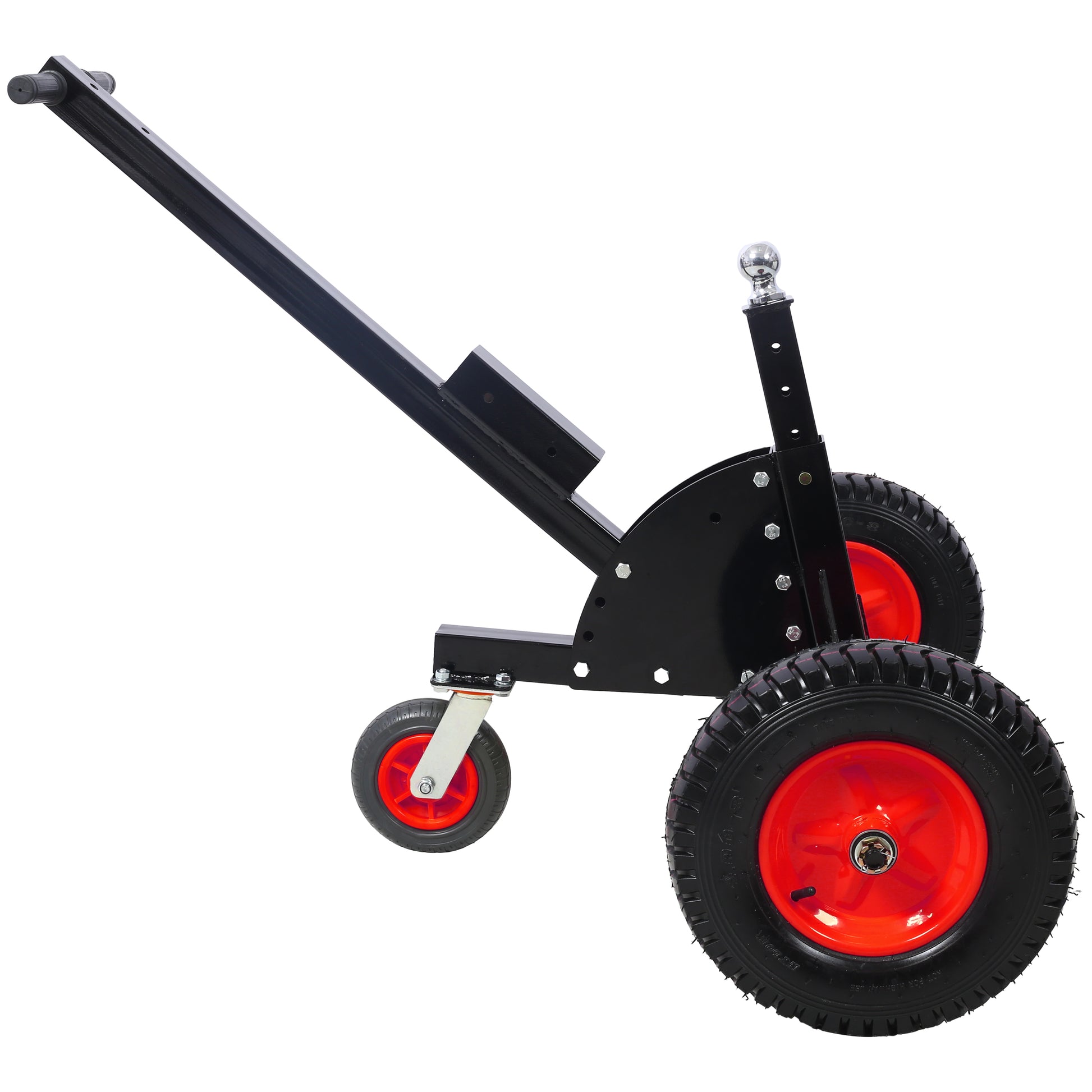 2 In 1 Heavy Duty 1,500Lbs Trailer Dolly Load Capacity, Trailer Mover 2" Hitch Ball, 24'' 35.4'' Adjustable Height Trailer Rv Boat Black Steel