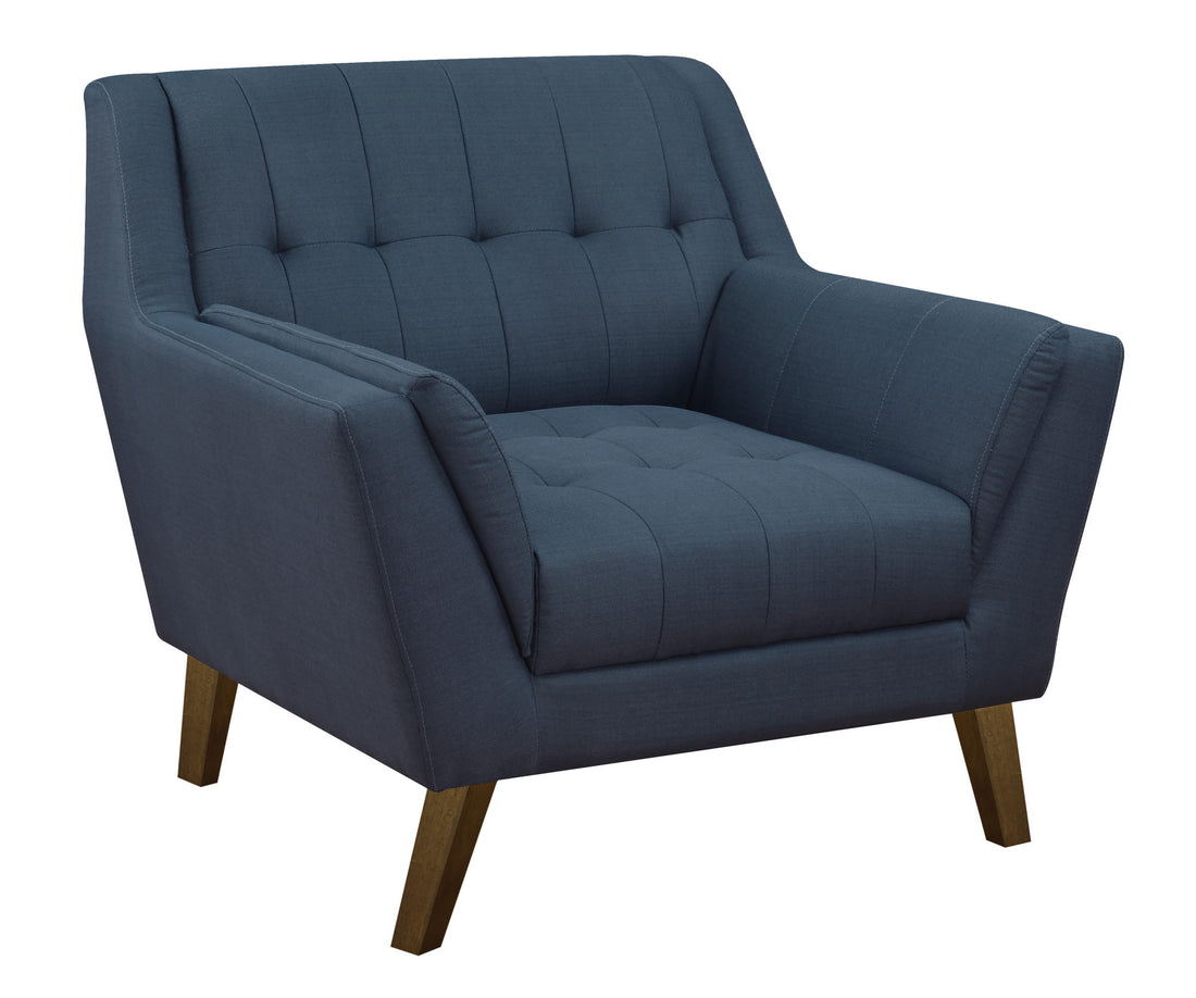 Browning Blue Accent Chair Blue Foam Engineered Wood