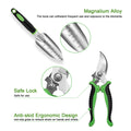8 Piece Stainless Steel Gardening Tool Sets Black Metal