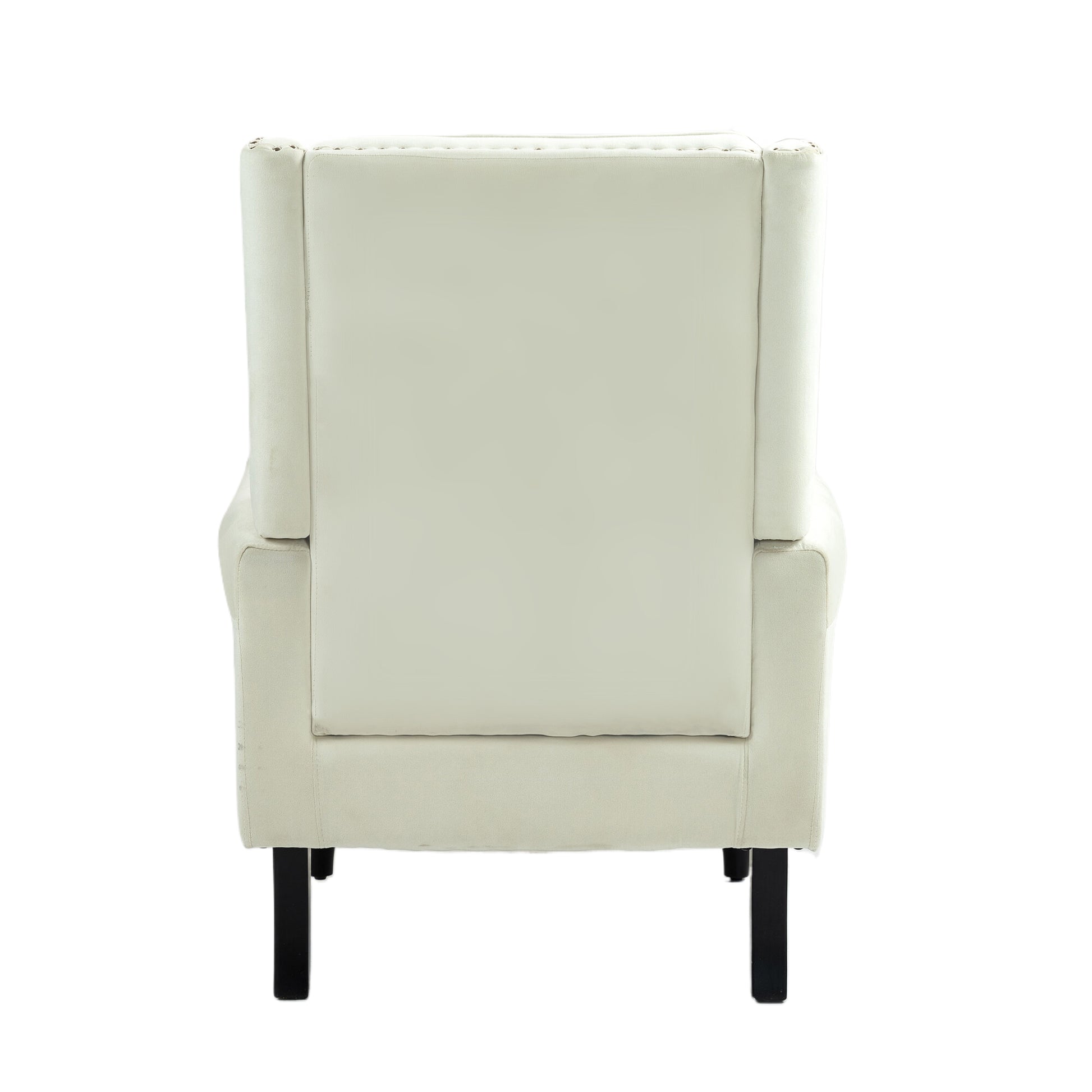 Coolmore Wood Frame Armchair, Modern Accent Chair Lounge Chair With Sturdy Wood Legs For Living Room Bedroom Beige Beige Primary Living Space Foam Velvet