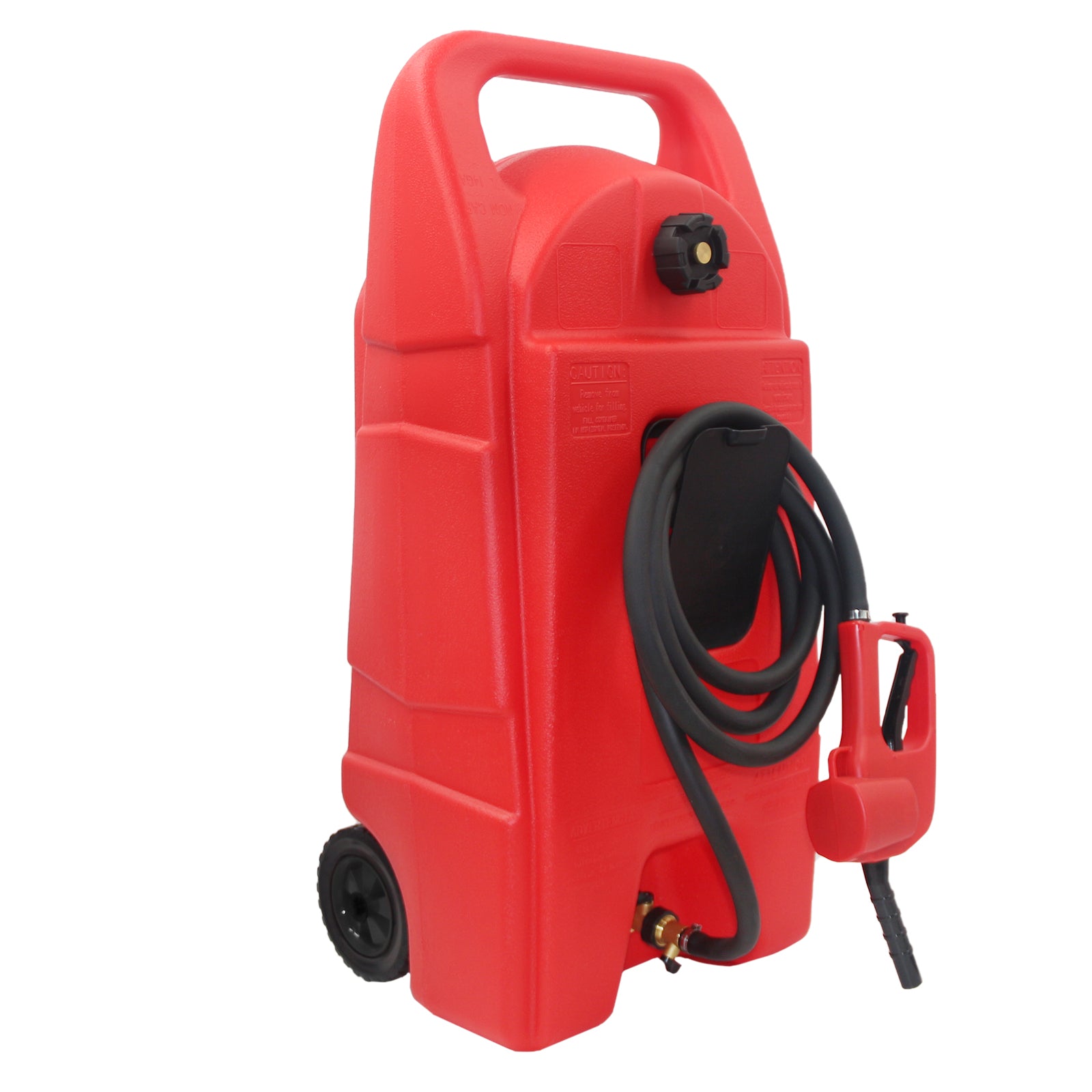 25 Gallon Gas Caddy With Wheels, Fuel Transfer Tank Gasoline Diesel Can,Fuel Storage Tank For Automobiles Atv Car Mowers Tractors Boat Motorcycle Red Red Hdpe