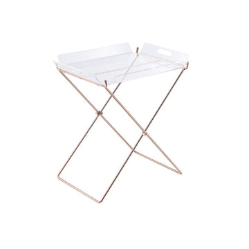 Modish Tray Table, Clear Acrylic & Copper Clear Acrylic