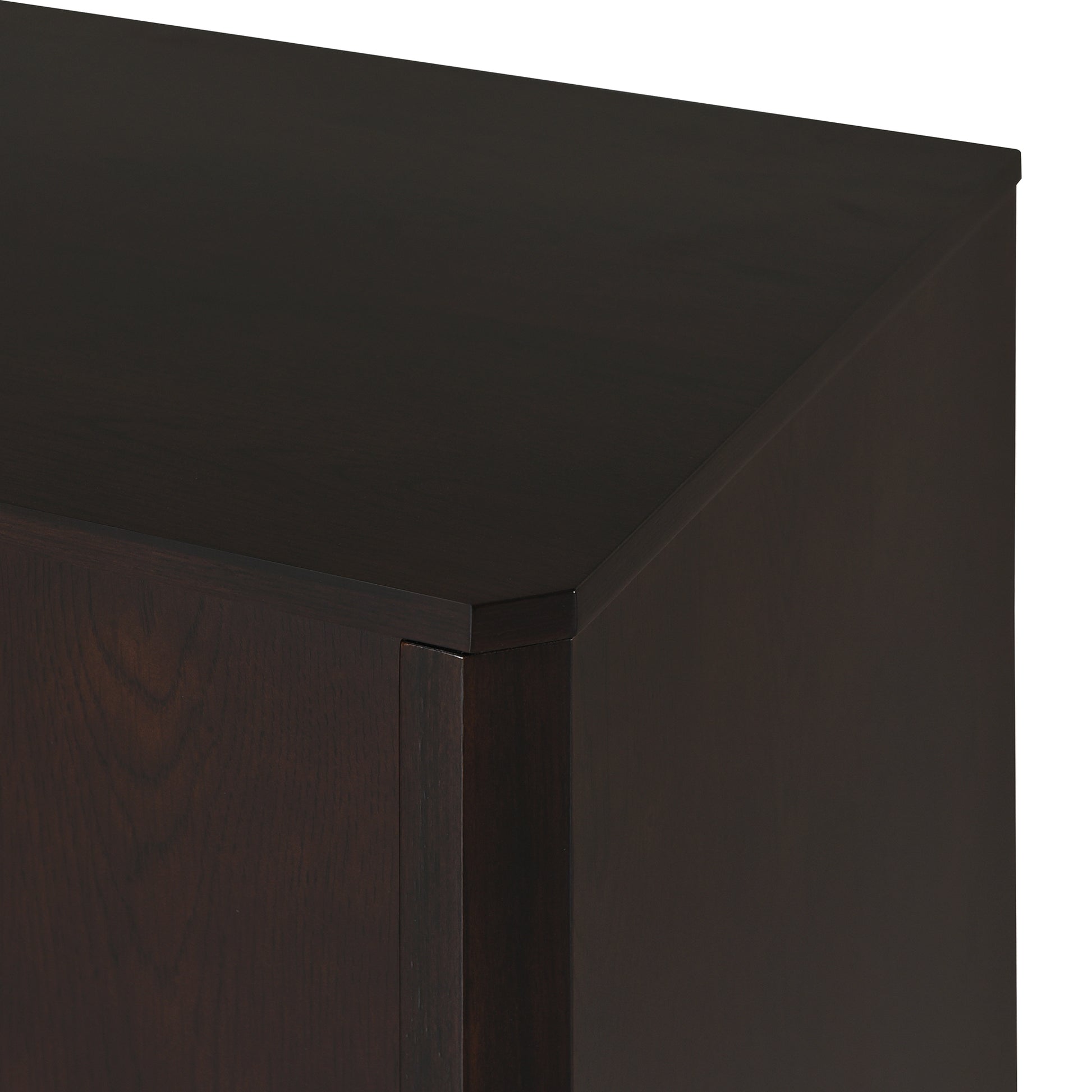 4 Door Large Storage Retro Sideboard With Adjustable Shelves And Long Handles For Kitchen, Dining Room And Living Room Espresso Espresso Mdf