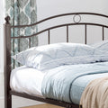 King Size Metal Bed Frame, Under Bed Storage Space, No Box Spring Needed, Durable Use, Copper King Copper Iron