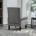 Coolmore Wood Frame Armchair, Modern Accent Chair Lounge Chair With Sturdy Wood Legs For Living Room Bedroom Dark Gray Dark Gray Foam Velvet