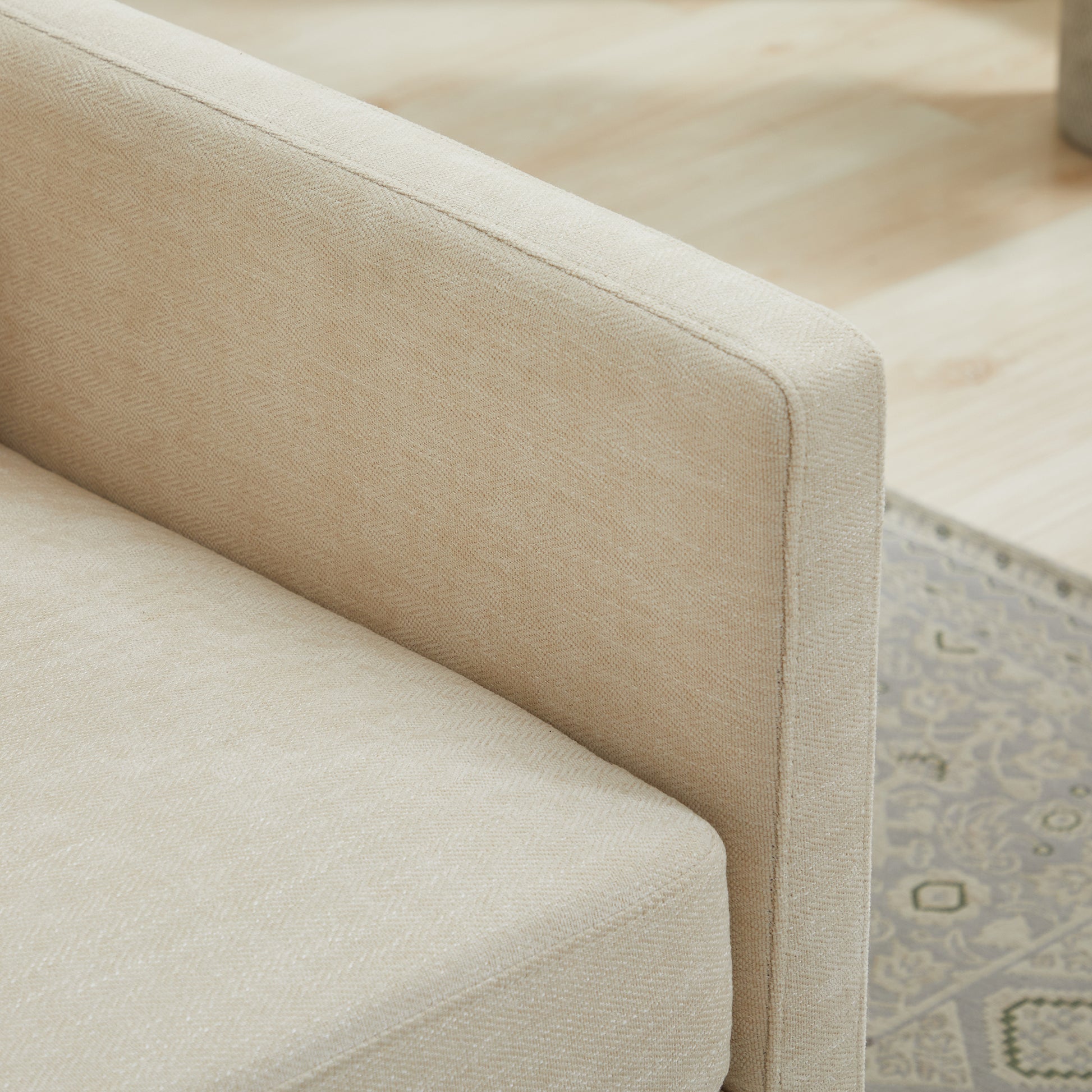 30.7"W Square Upholstered Swivel Accent Chair And Comfy Accent Single Sofa Chair, 360 Degree Club Chair, Lounge Armchair For Living Room Bedroom Apartment Nursery.Beige Beige Chenille