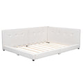 Upholstered Full Size Platform Bed With Usb Ports, Beige Full Beige Linen