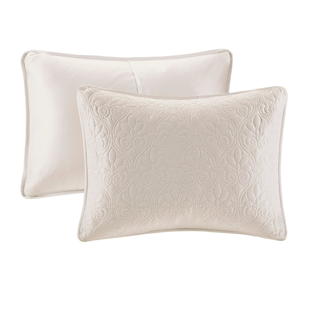 Reversible Bedspread Set Cream Twin Cream Cotton
