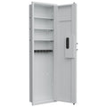 Didital Touch Panel In Wall Safe,Hidden Wall Safe For Rifles And Pistols With Adjustable Shelves,Assembled Storege Safe For Firearm And Valuables White Digital White Steel
