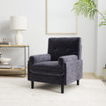 Grey Sofa Chair With Recline Fuction Grey Velvet Metal Primary Living Space Medium Soft Loose Back Pillow Top Arms Foam Fabric Metal 1 Seat