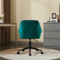 Elegent Velvet Office Chair With Wheels, Makeup Vanity Chair Height Adjustable For Teens Women Girls, Comfy Swivel Modern Leisure Armchair For Home Office, Bedroom, Study And Vanity. Green Green Primary Living Space Luxury,Modern Foam Iron