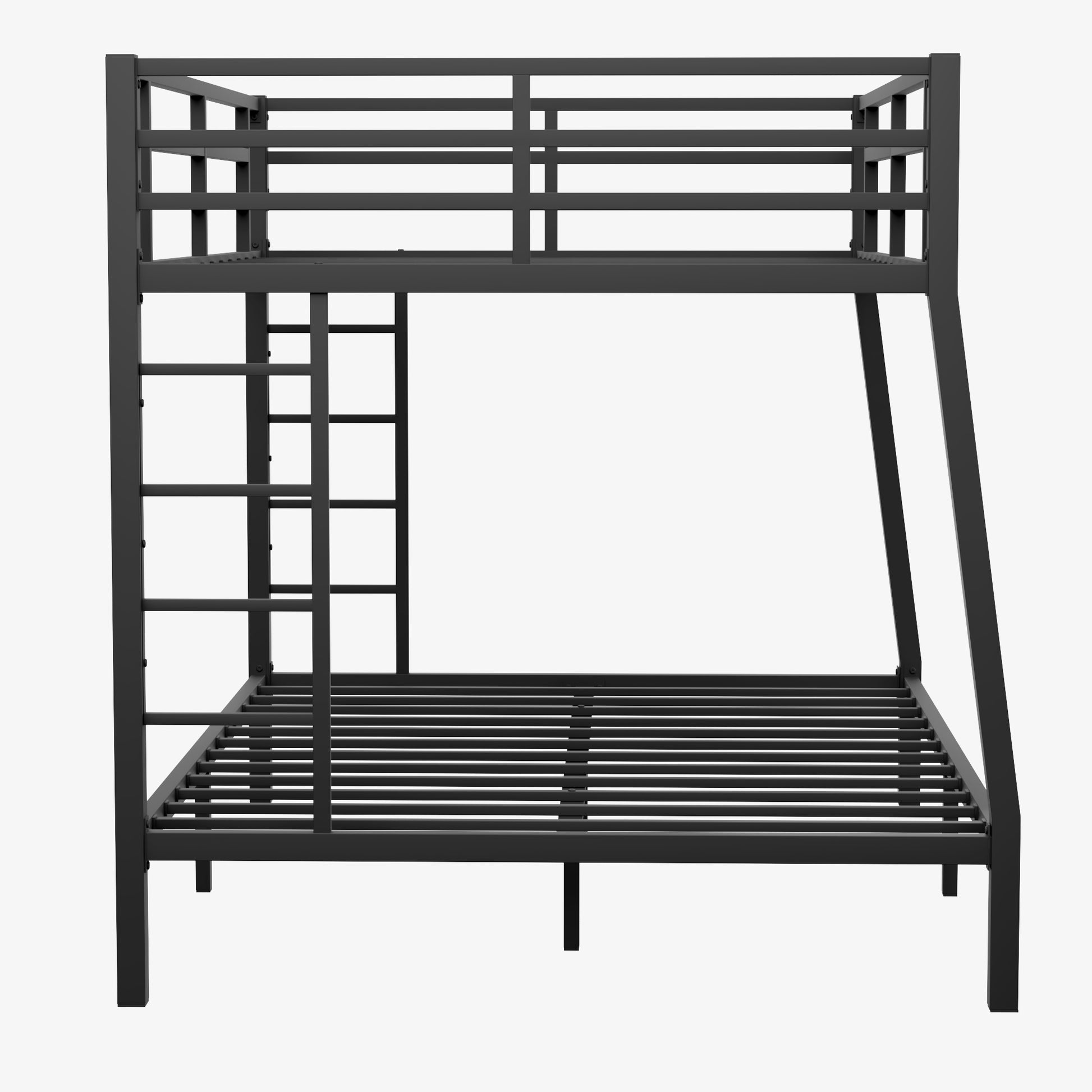 Metal Full Xl Over Queen Bunk Bed For Teens And Adults,Space Saving Noise Reduced No Box Spring Needed Expect Arrive Date 2024 6 27 Full Xl Black Metal