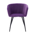 Ts Stripe Dinding Chair Purple Velvet