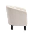 Coolmore Living Room Accent Barrel Chair, Century Modern Style Decorative Chair, Armchair For Living Room With Thick Cushions And Pillows, Comfy Single Sofa Chair, Chair With Wooden Legs,Beige Beige Corduroy