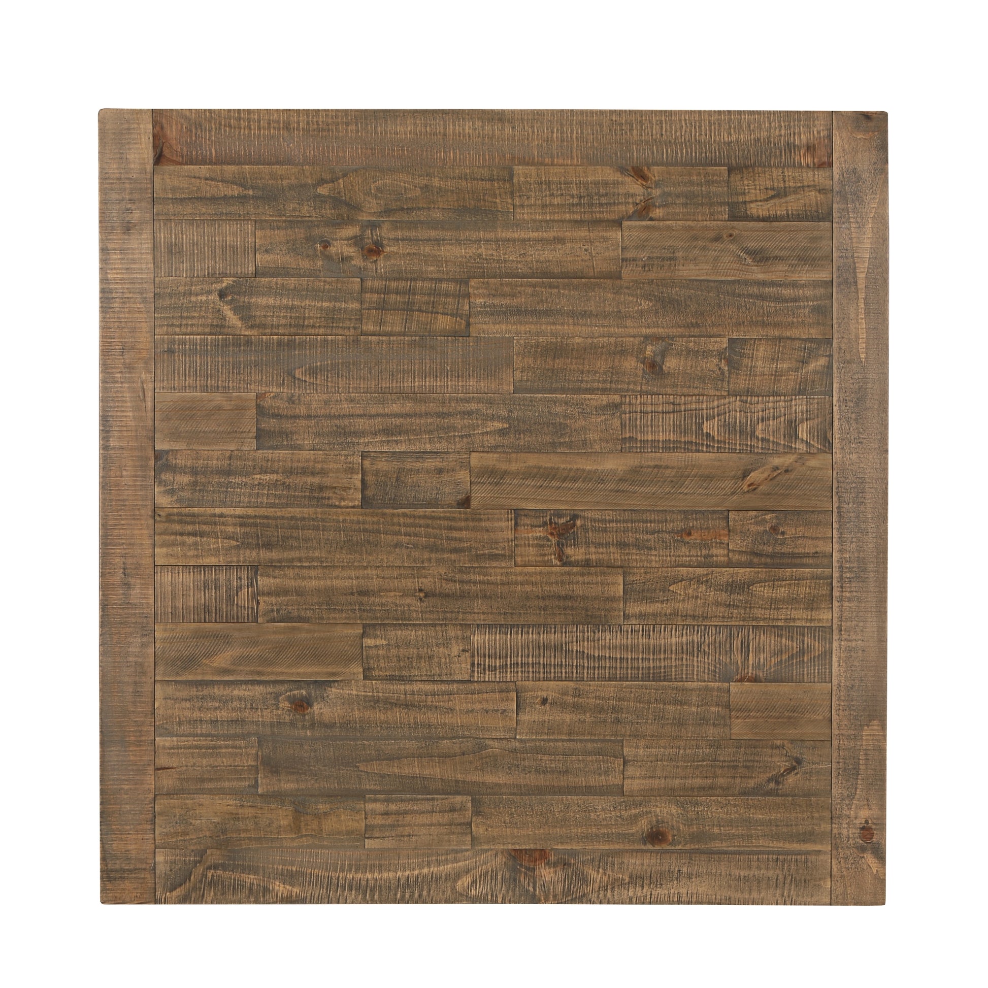 Antique White Finish Counter Height Set 5Pc Table With Bottom Storage And 4 Counter Height Chairs Farmhouse Style Dining Kitchen Set Wooden Furniture Wood Wood Antique White,Brown Seats 4 Wood Dining Room Farmhouse Square Wood